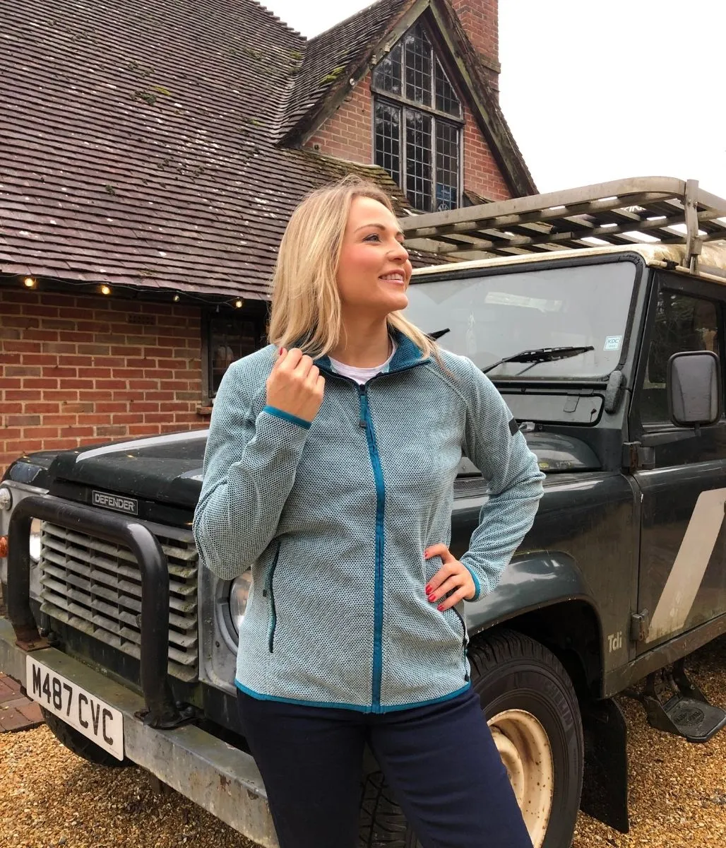 Durable Chainstitch Reflective accents Blue Kinwood Full Zip Fleece