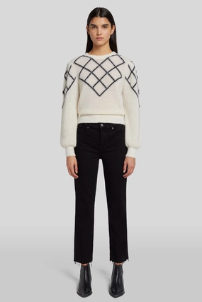 The Straight Crop Soho Night Jeans With Released Hem - Black Style Statement Universal Basic