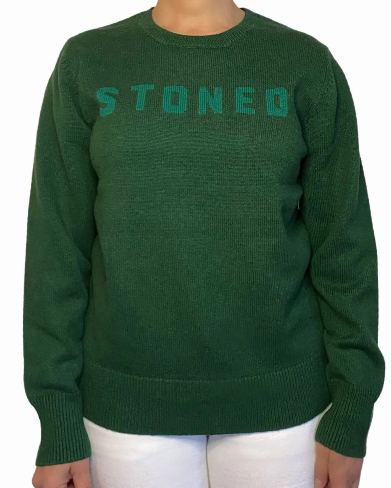 Ultimate Layering Stoned Sweater In Green