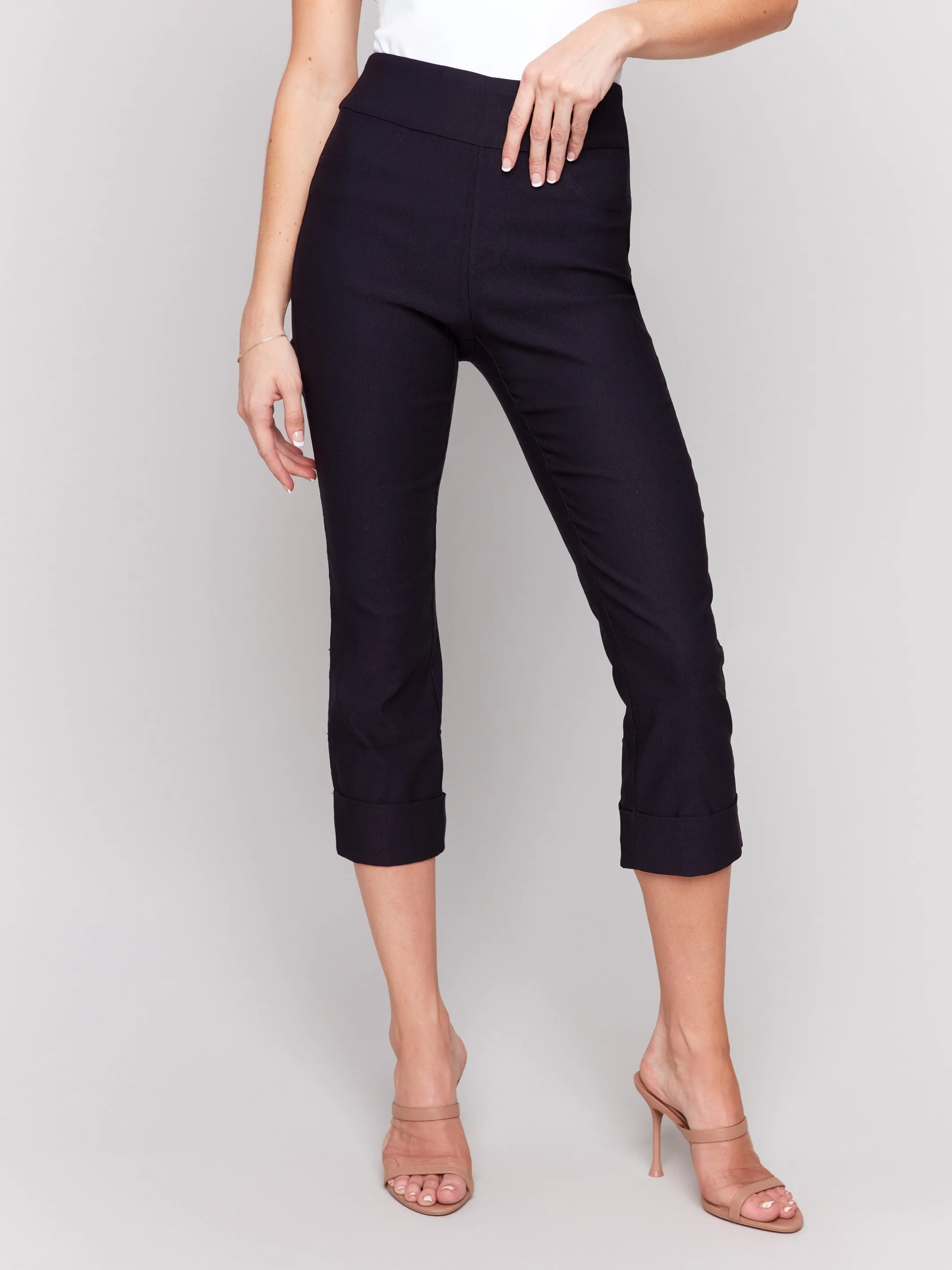 Core Utility Stretch Pull-On Capri Pants - Navy