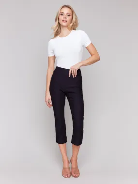 Stretch Pull-On Capri Pants - Navy Effortless Layer