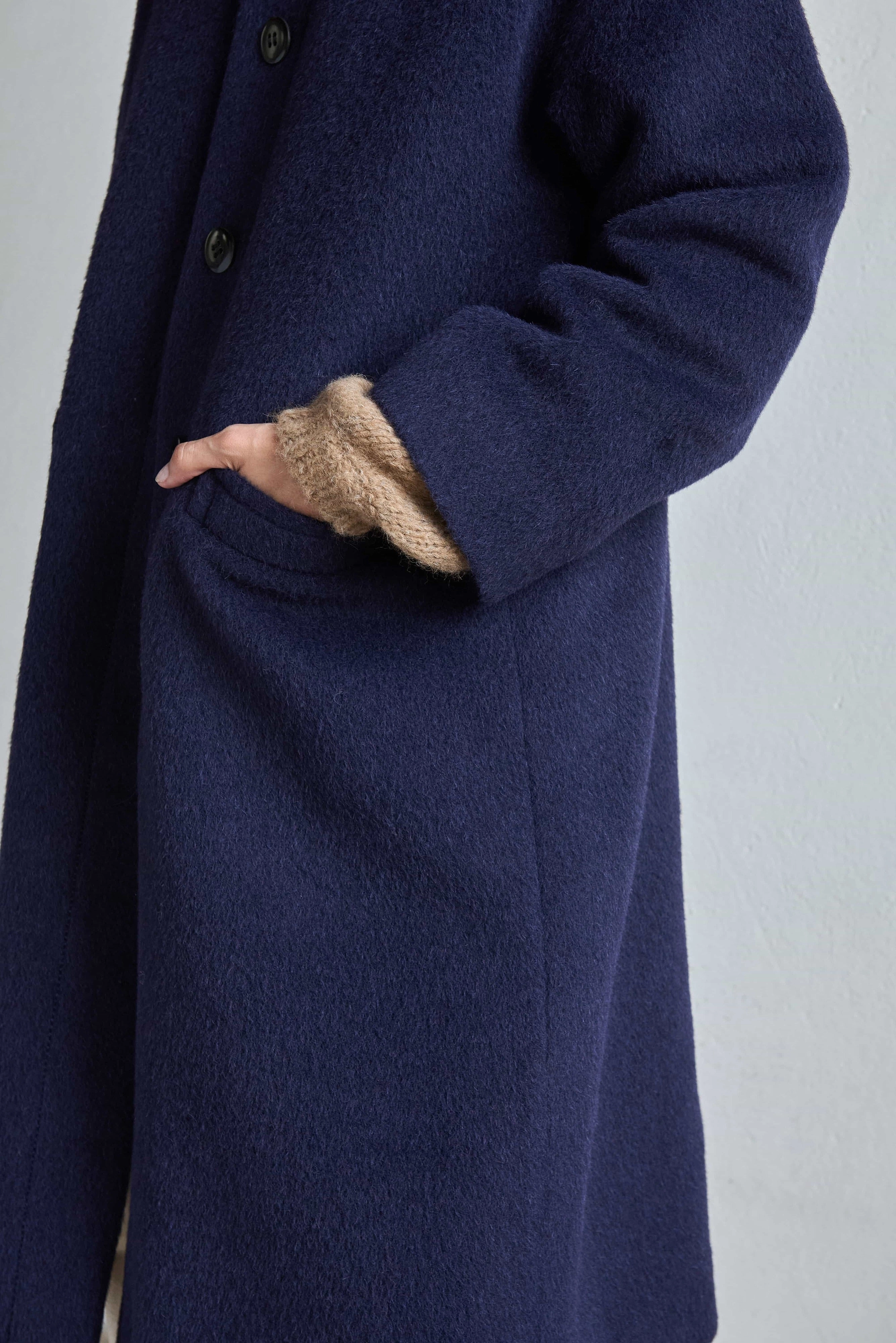 Waterproof Material Winter Coat Lava Navy Blue