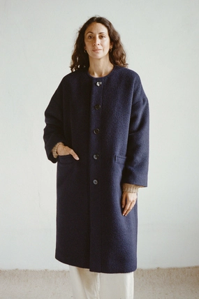 Winter Coat Lava Navy Blue Hypoallergenic fabric