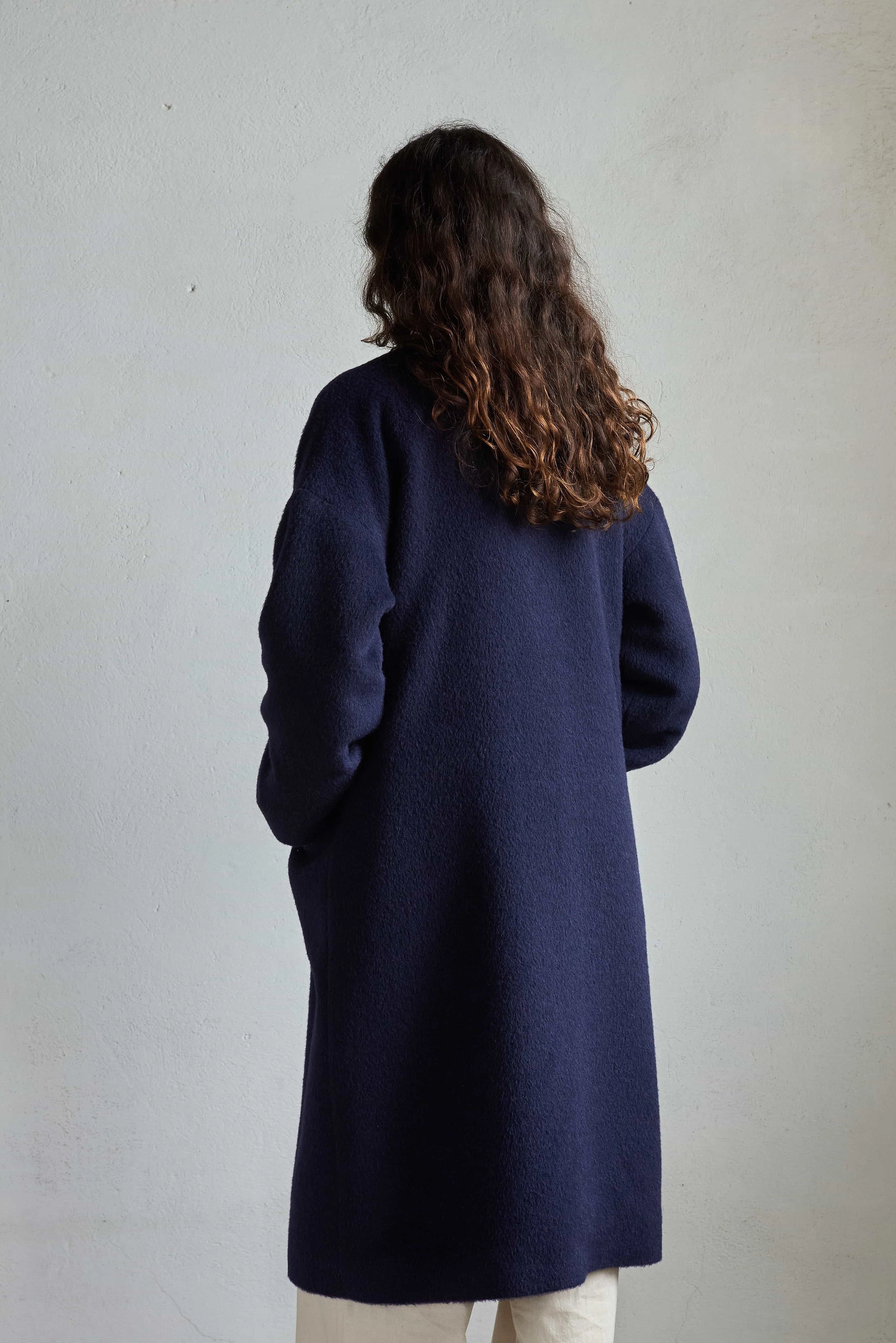 Winter Coat Lava Navy Blue Layered Protection