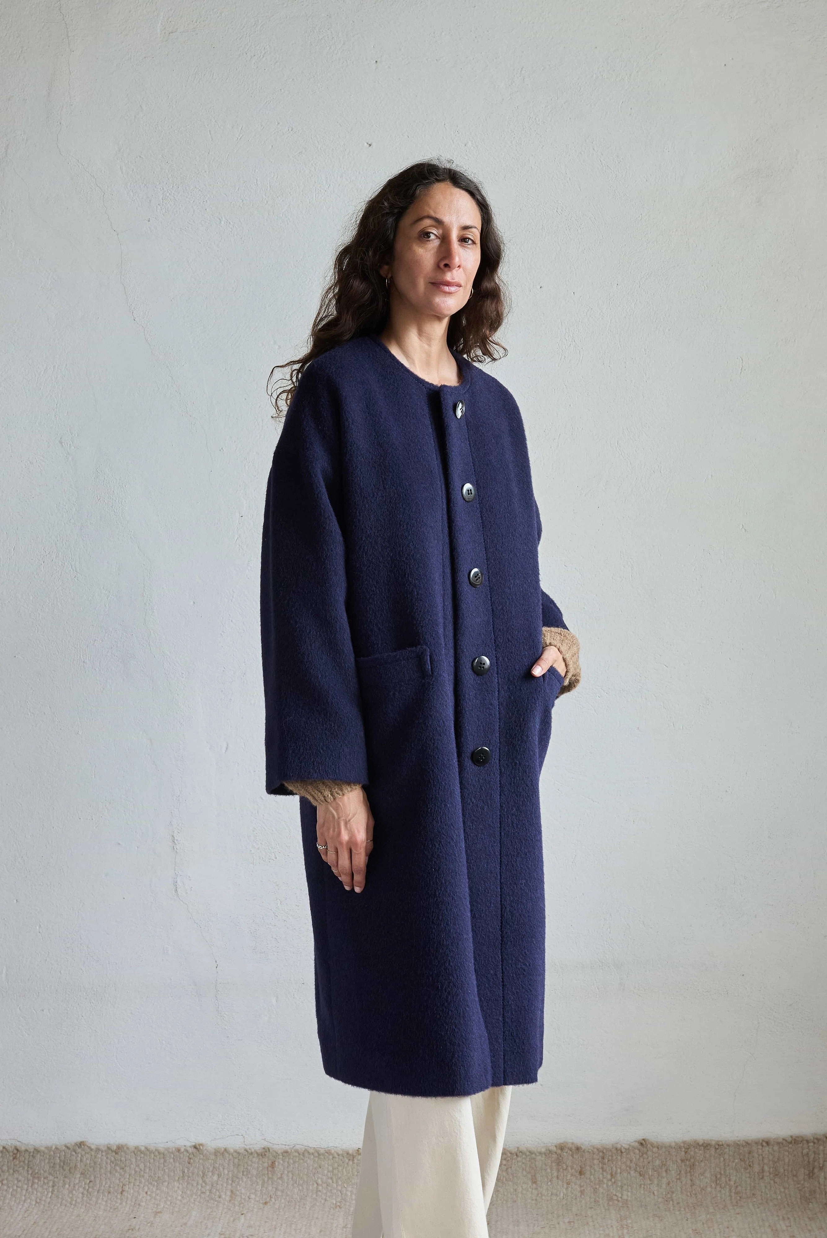 Winter Coat Lava Navy Blue Reflective details Secure Closure Systems