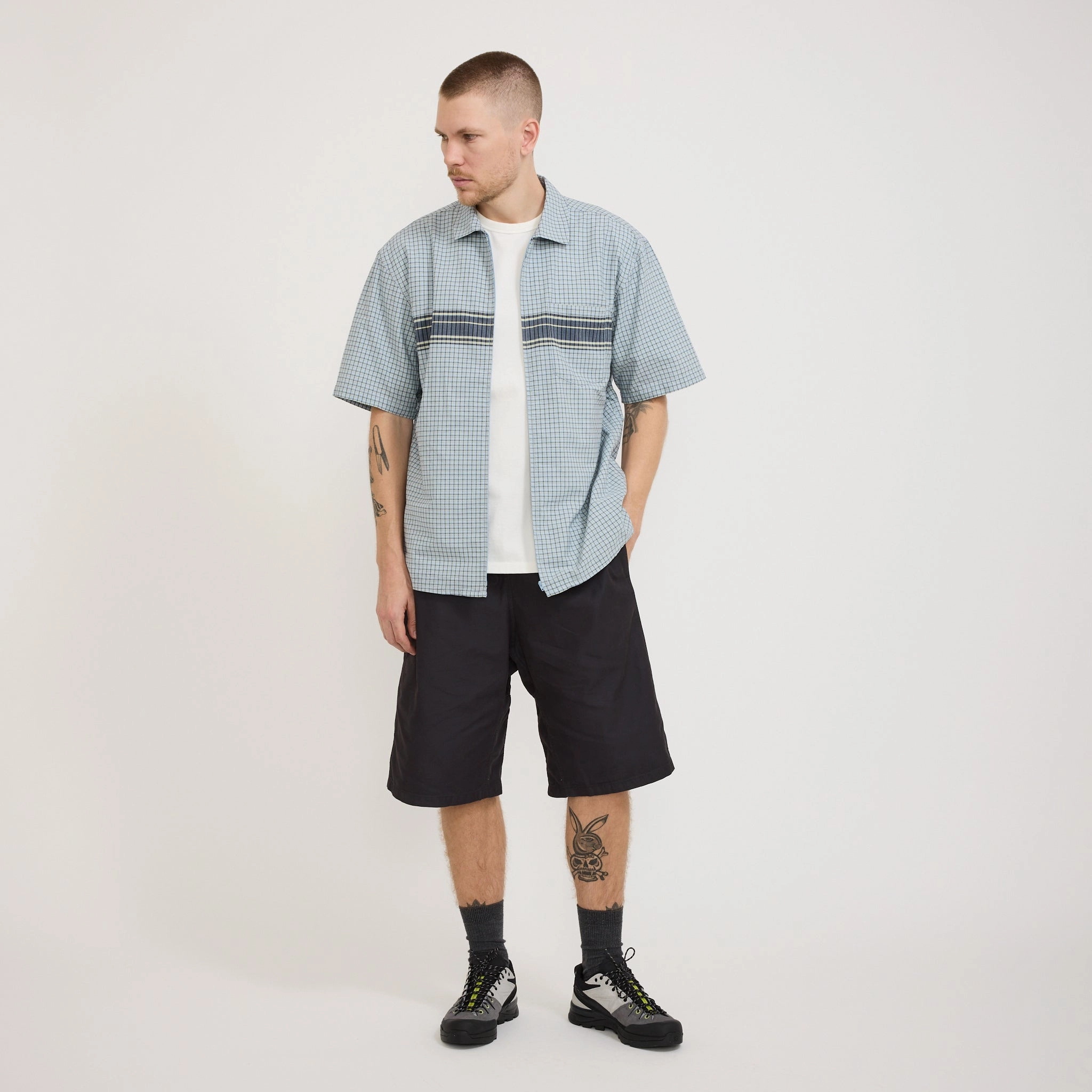 Leather shorts Fade Resistant Material Swell Short Black