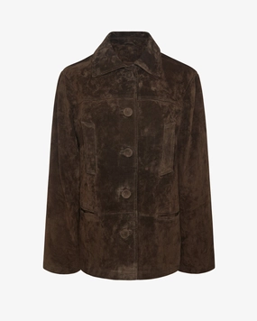 Premium Suede Button Front Jacket Odor Resistant Tech Cheap Nice