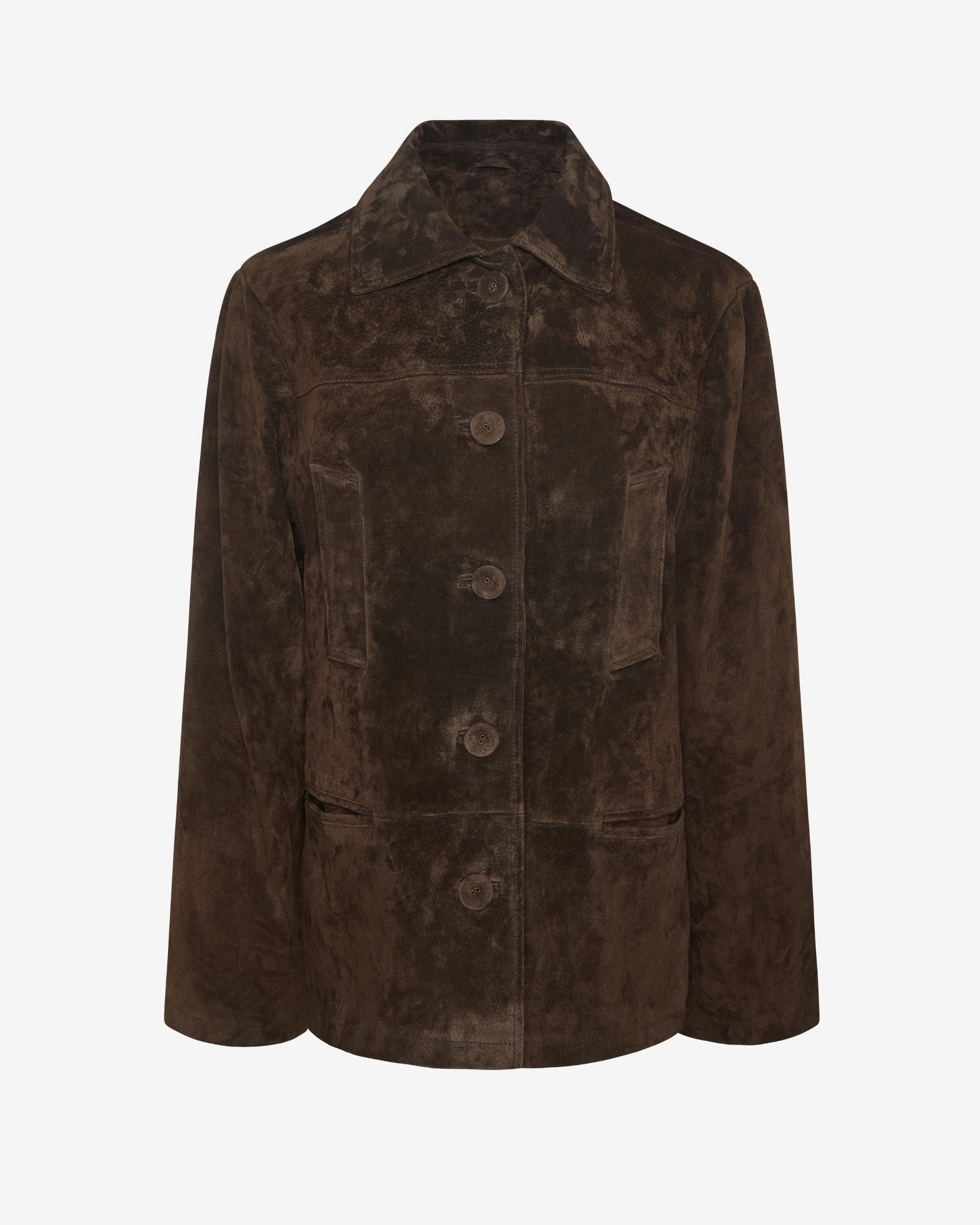 Premium Suede Button Front Jacket Odor Resistant Tech Cheap Nice