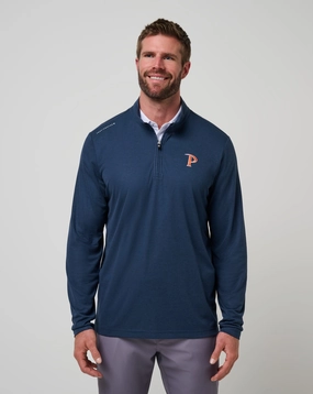 Pepperdine Time To Tailgate Quarter Zip Plaid Print High Visibility Trim