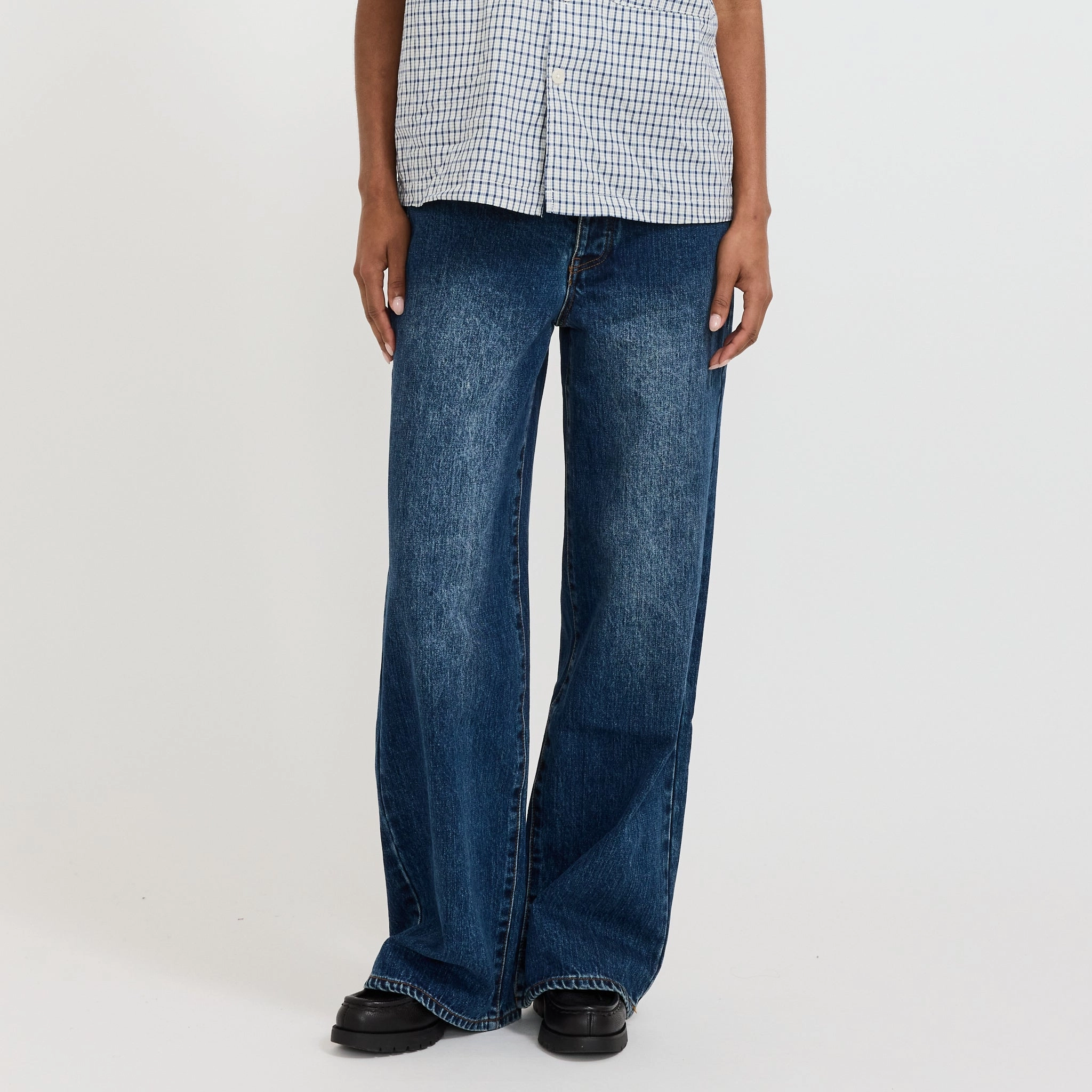 Womens Wale Jeans 70s Wash Loose High Quality Morning Stroll