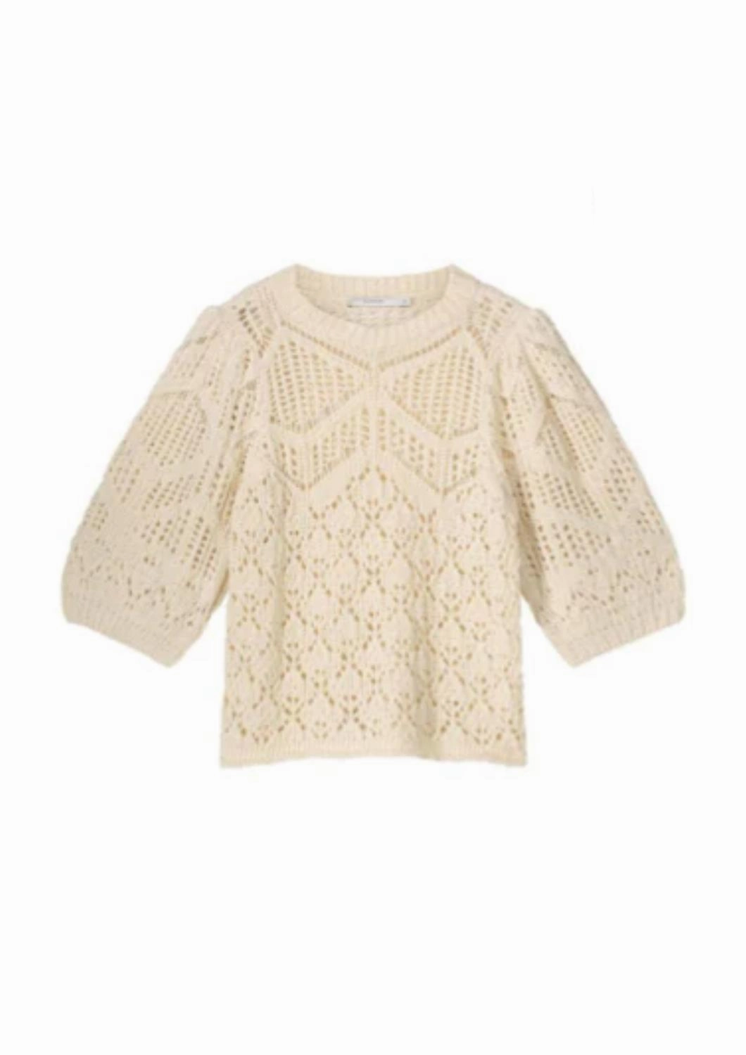 Cozy Knit Women's Balloon Sleeve Sweater In Ivory