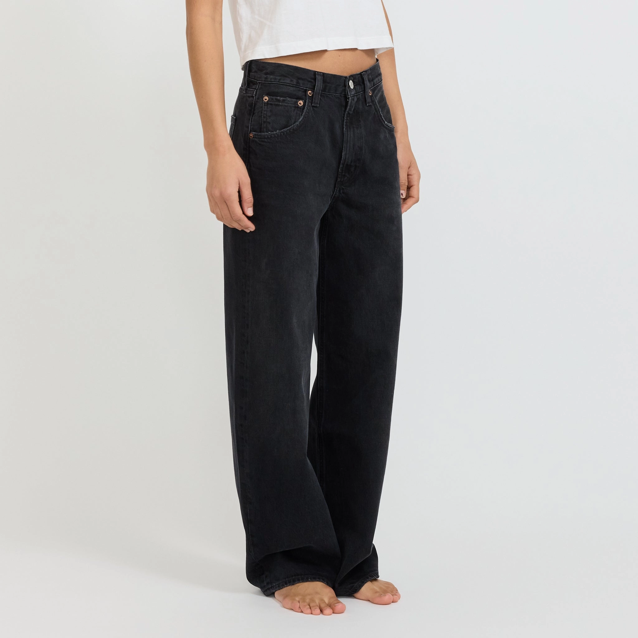 Low Curve Black Tar Festival Outfit Comfy Daily Clothing