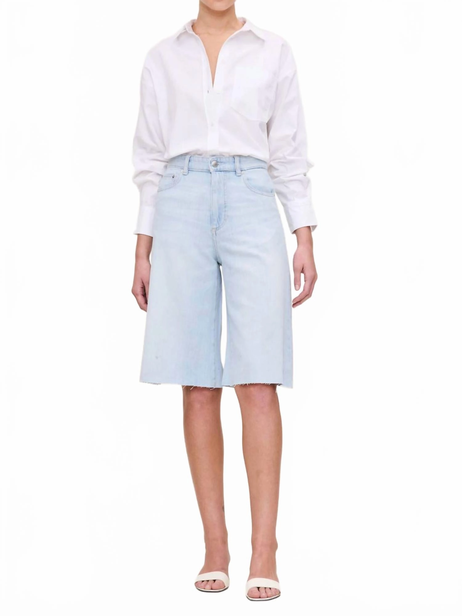 Warm Layers Lucila High Rise Jean Short In Poolside