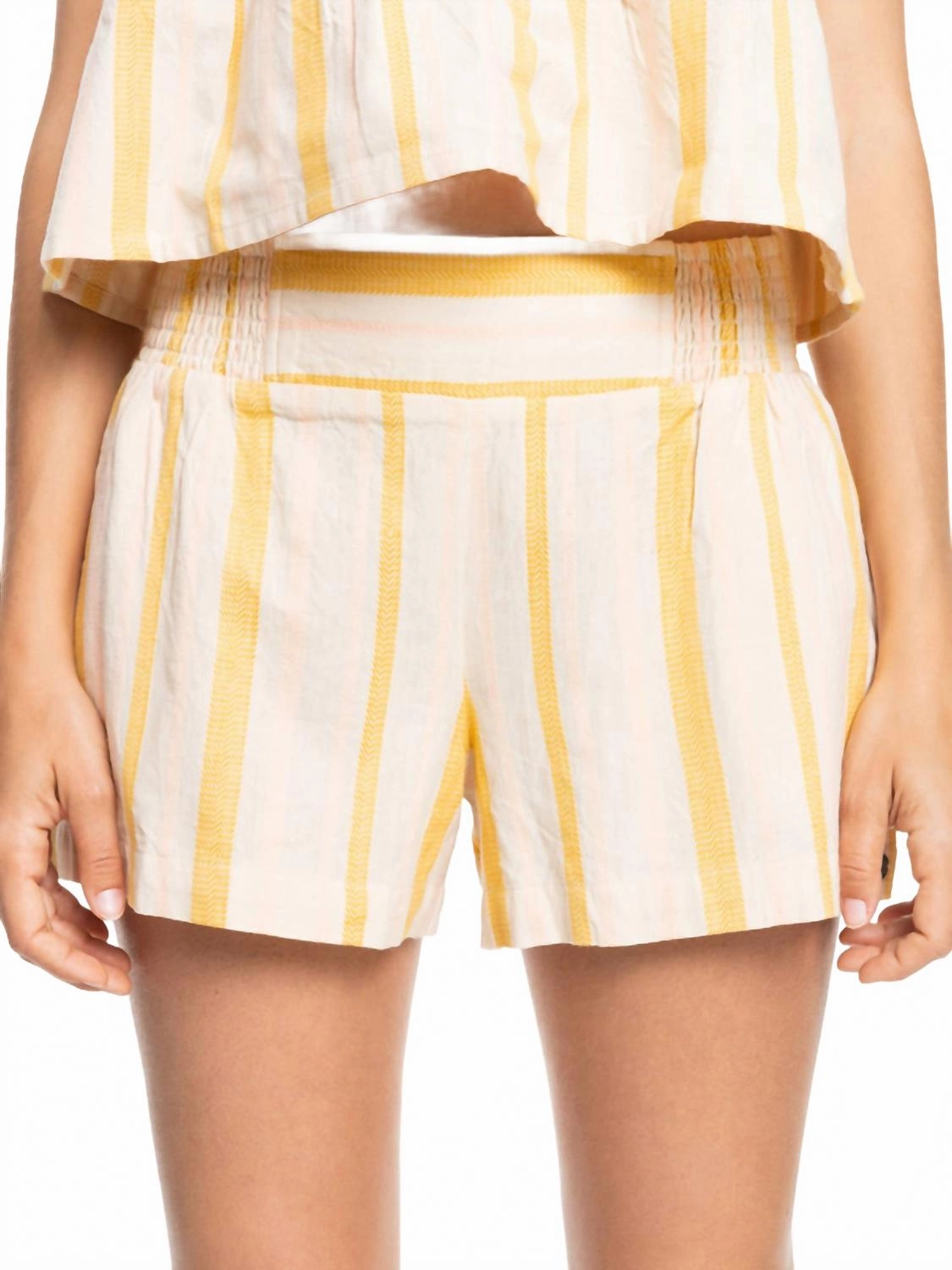 sports industry Unisex Handmade Life Shorts In Tapioca Alla Stripe Verticale