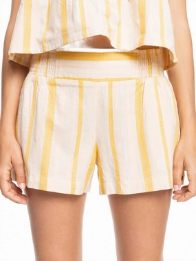 sports industry Unisex Handmade Life Shorts In Tapioca Alla Stripe Verticale