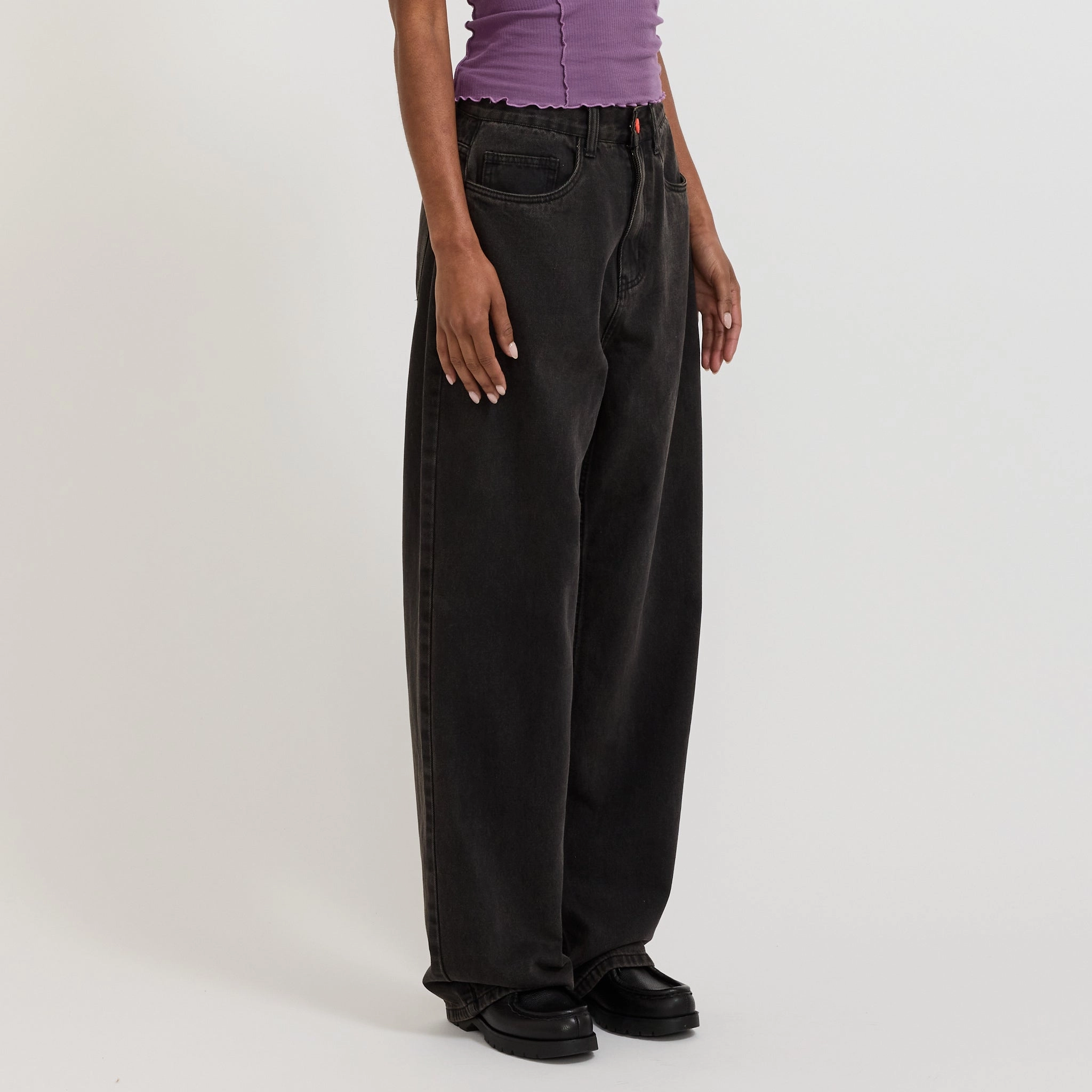 Super Loose Dark Grey Recycled Cotton Blend