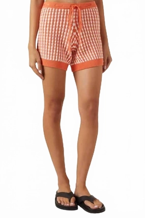 Suzie Short In Tangerine / Ivory Run Ready