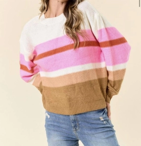 Non Pilling Surface Timeless Knit Let's Get Lost Sweater In Multi