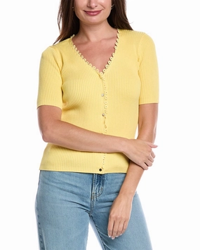 Stylish Everyday Wear T Tahari V-neck Cardigan