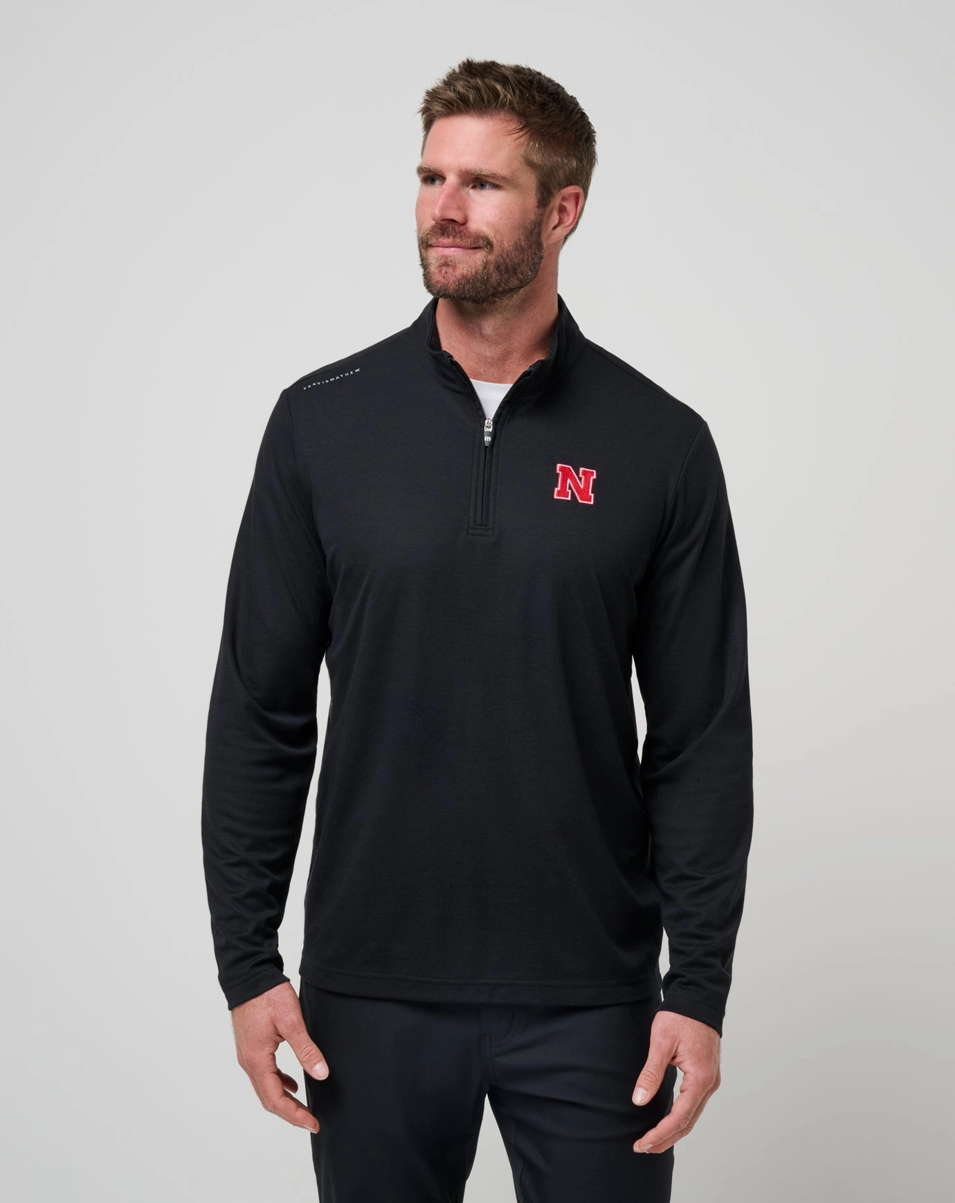 Travel Ready Look Micro Perforated Panels Nebraska Time To Tailgate Quarter Zip
