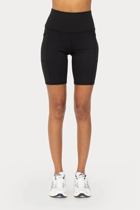Tapered Band Essential Biker Shorts In Black Mood Wear Stretchable Material