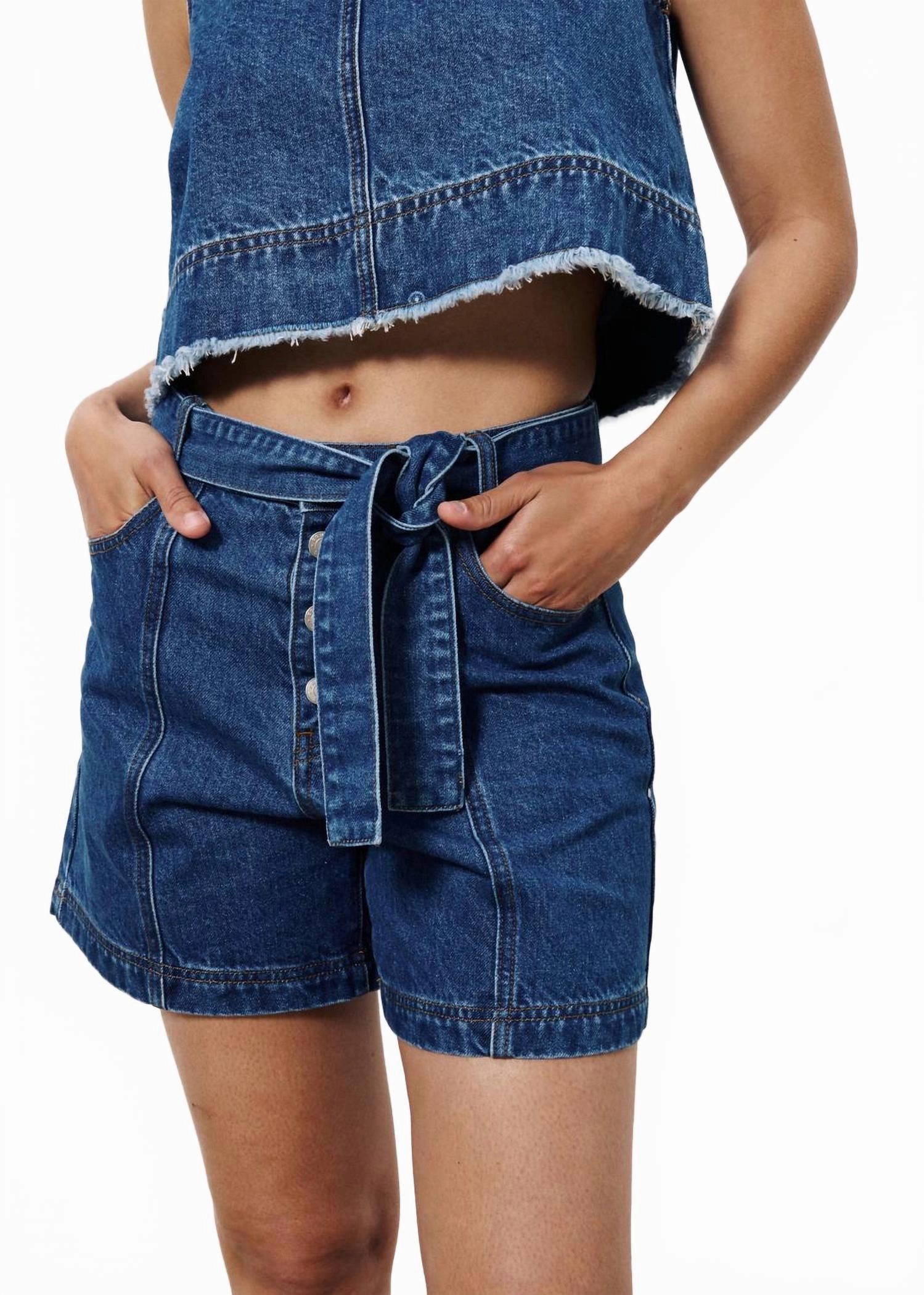 Comfort waistband Soft Waist Nema Denim Shorts In Blue