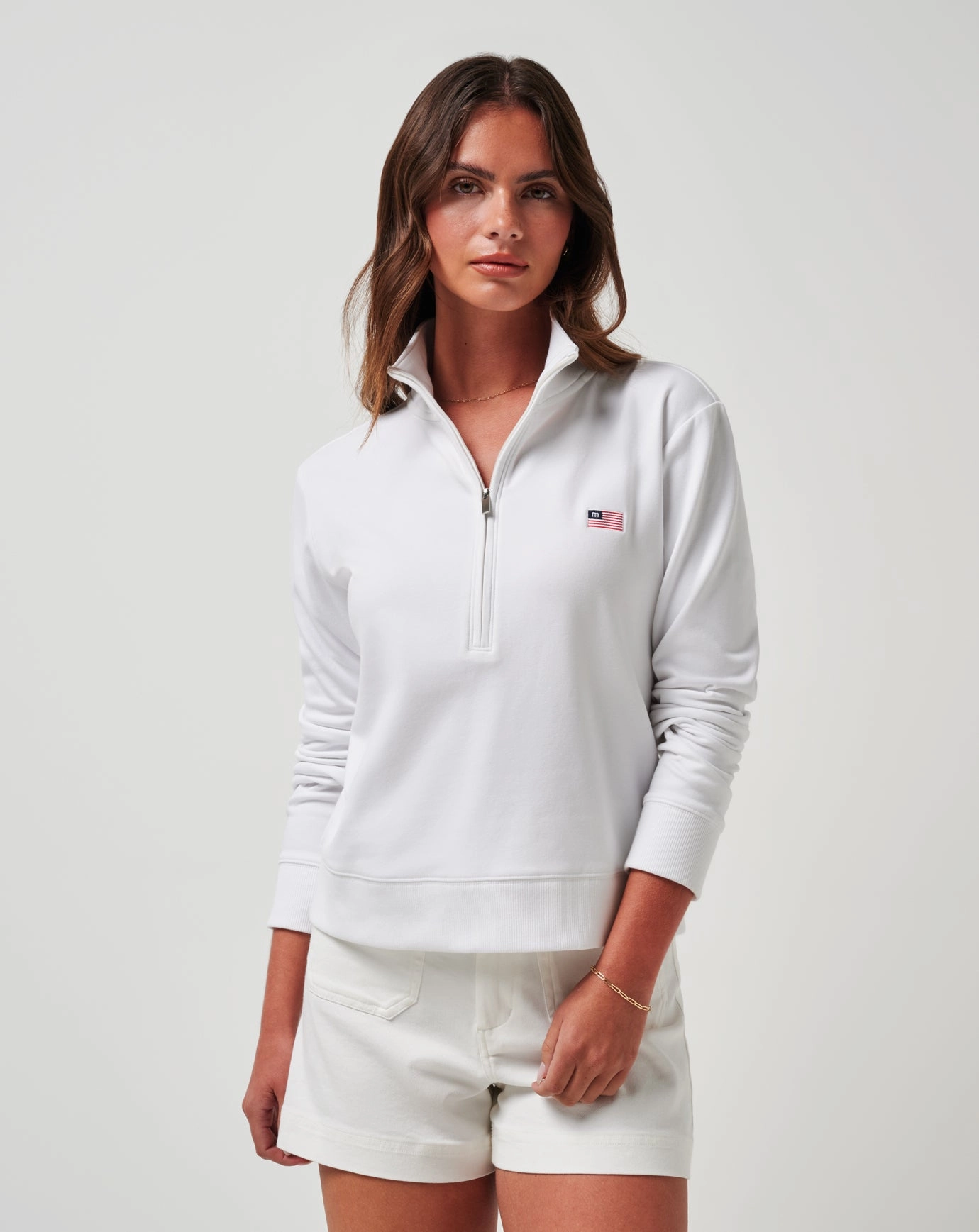 Tasmin Half Zip Simple Chic Breathable Mesh Panels