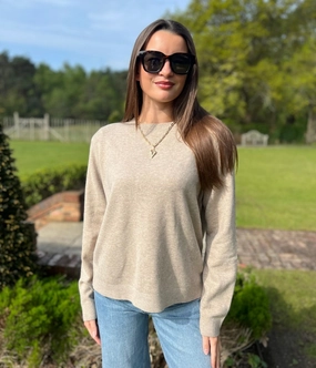 Taupe Recycled Blend Jumper Breathable mesh lining