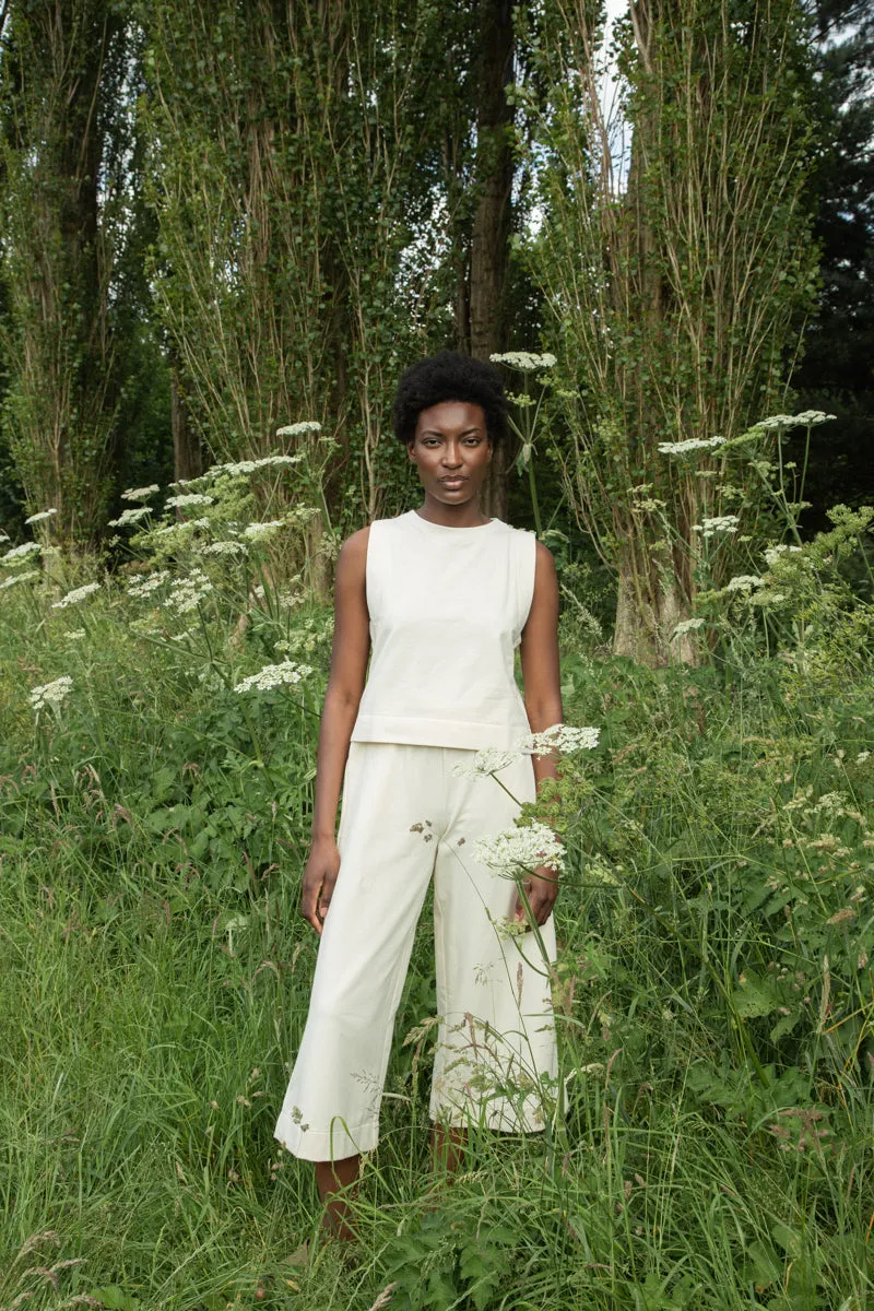 Taya Organic Cotton Felpe Trouser in Undyed High Durability Stitching