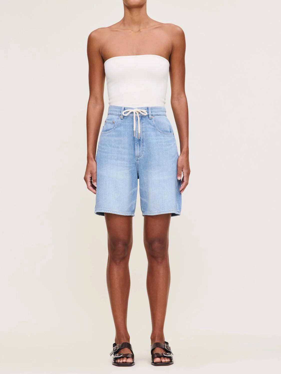 Taylor Jean Shorts In Blue Travel Shorts Sweat Resistant Fabric