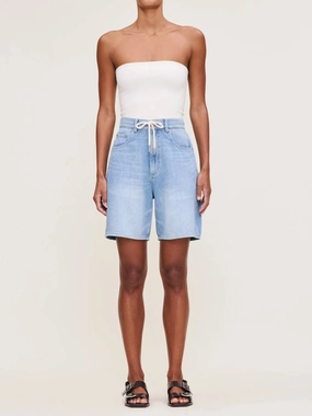 Taylor Jean Shorts In Blue Travel Shorts Sweat Resistant Fabric