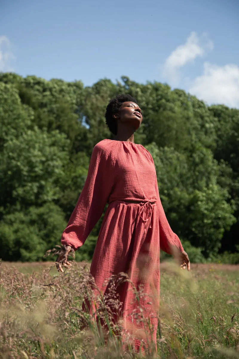 Macy Organic Cotton Skirt in Rose EcoFriendlyMaterial