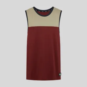 NonScratchSurface Sweat Absorbing Lining Backslider Singlet Top Rhubarb Multi