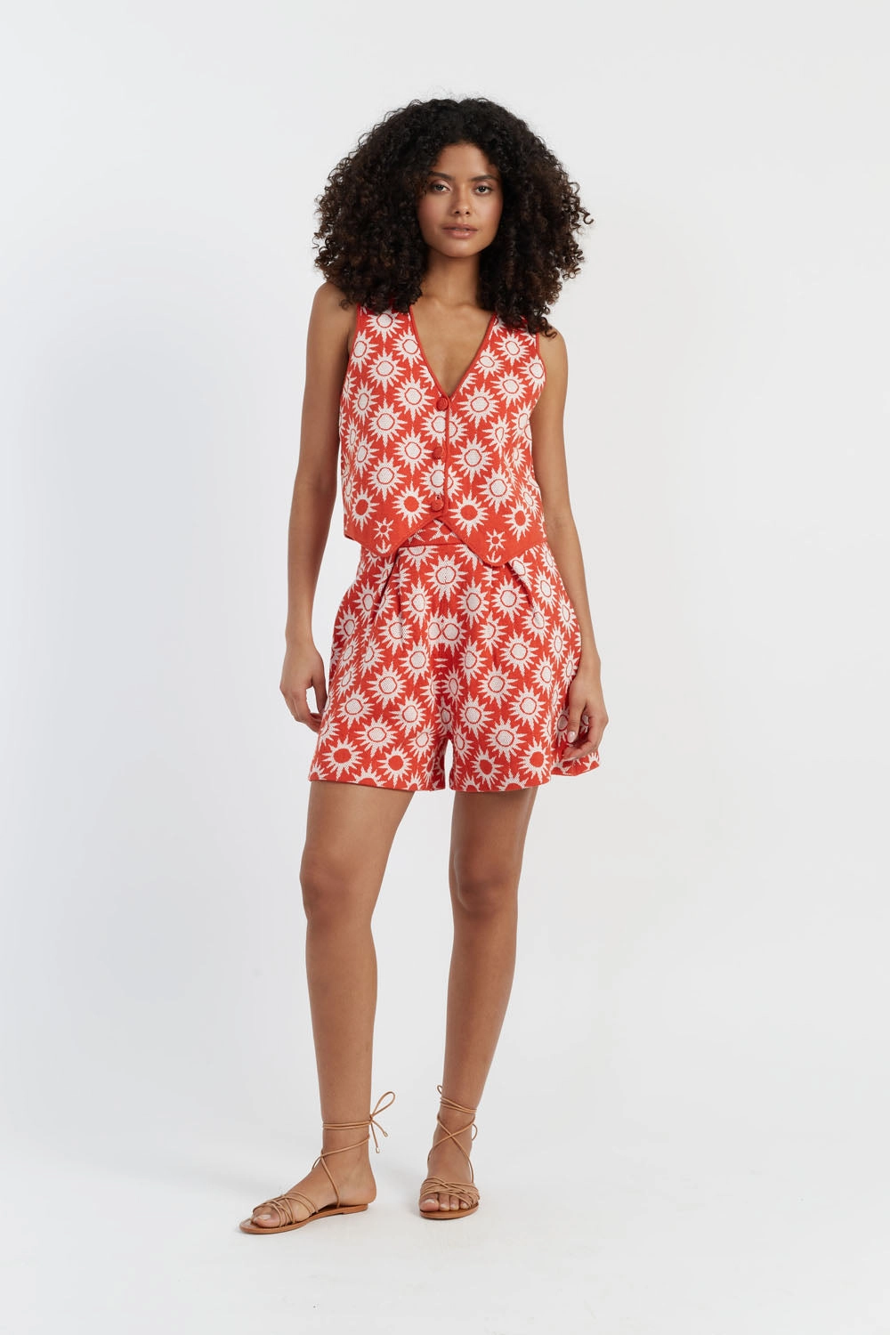 Wide Leg Opening Cool Comfort Terracotta Laura Whitmore Sunflower Shorts