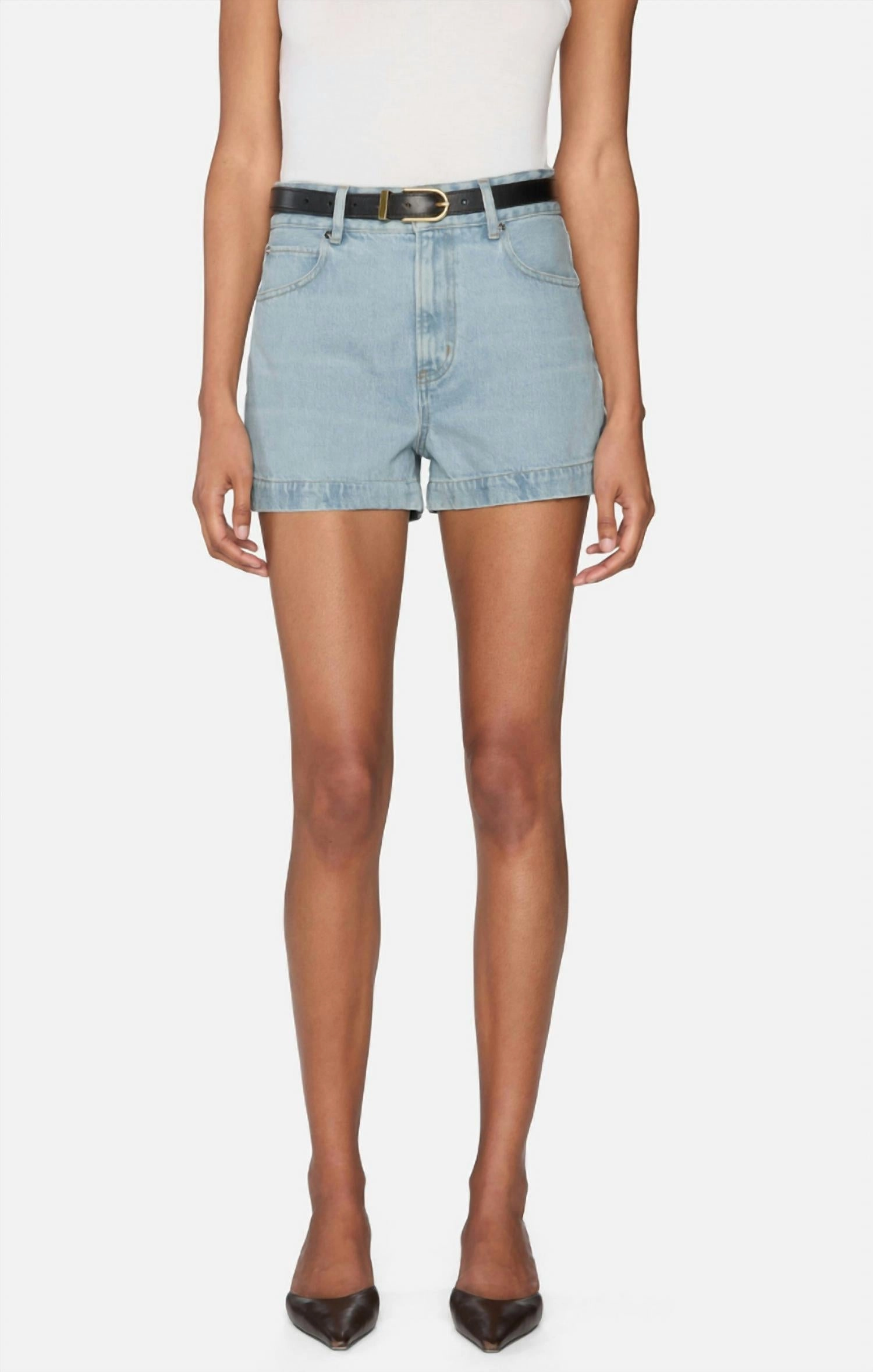 Warm Day Eco - friendly The Charm High Rise Jean Short In Never - Blue Wash