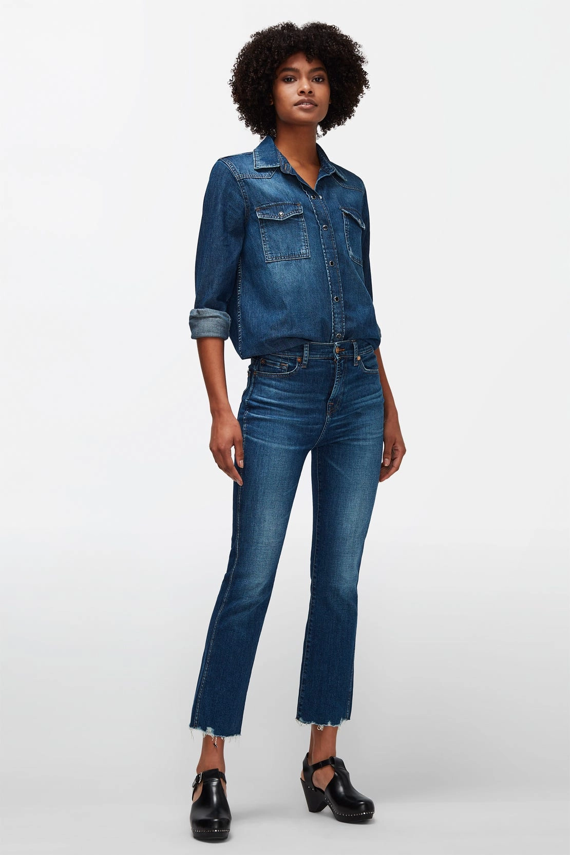 Outdoor Adventure Party Look Youth Style The HW Slim Kick Slim Illusion Highline Jeans - Dark Blue