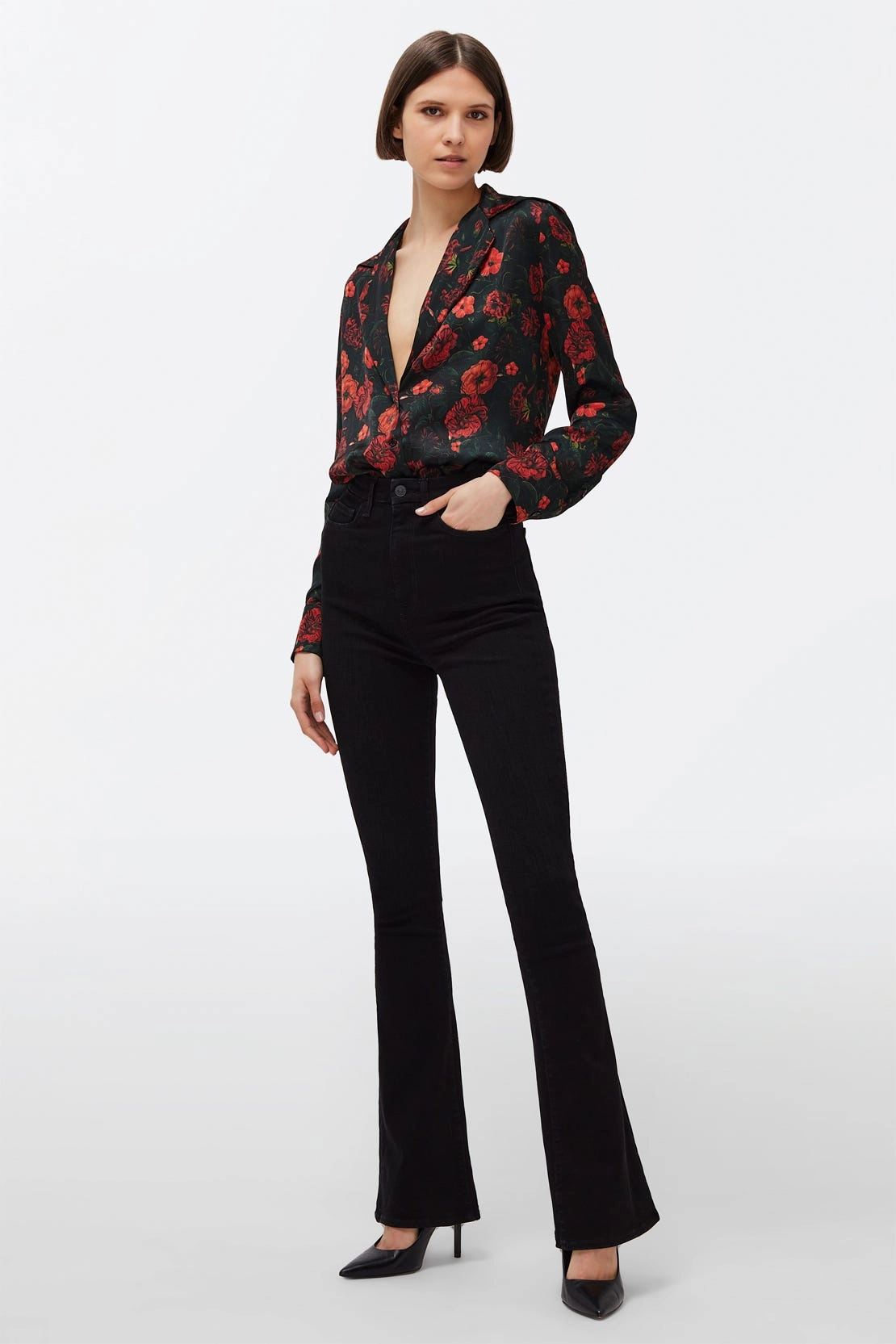 The Ultra High Rise Skinny Boot Orchid Jeans - Black Bold Traveler Gear Morning Ready