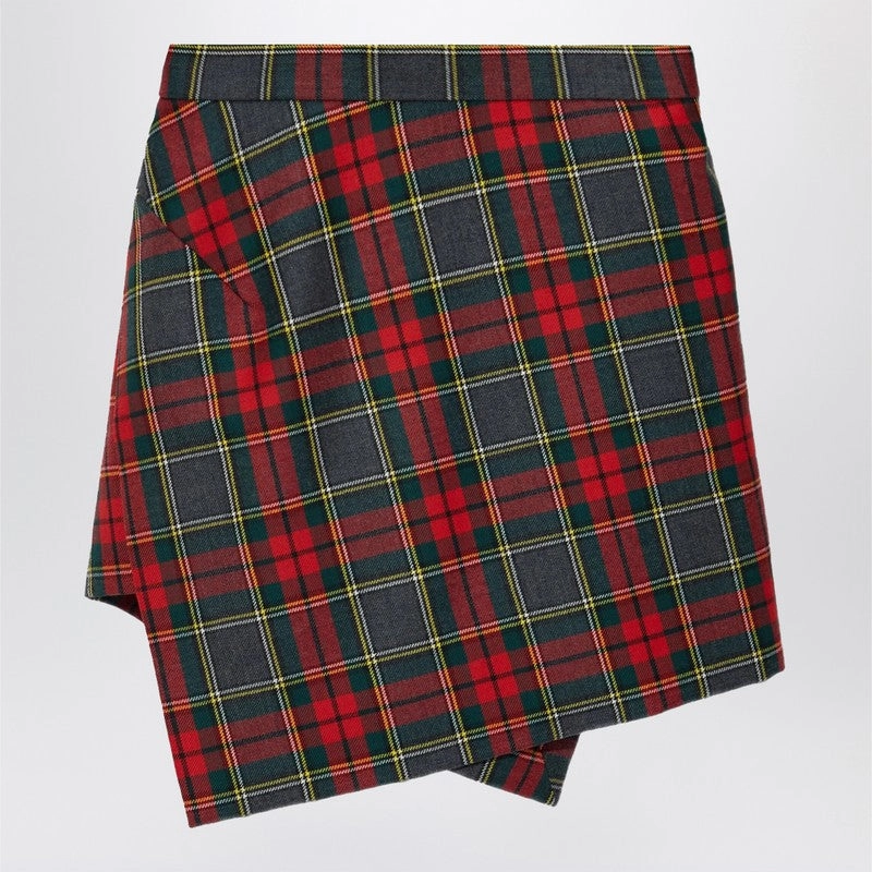 Urban Mood Vivienne Westwood Women's Wool Mini Skirt With Tartan Pattern