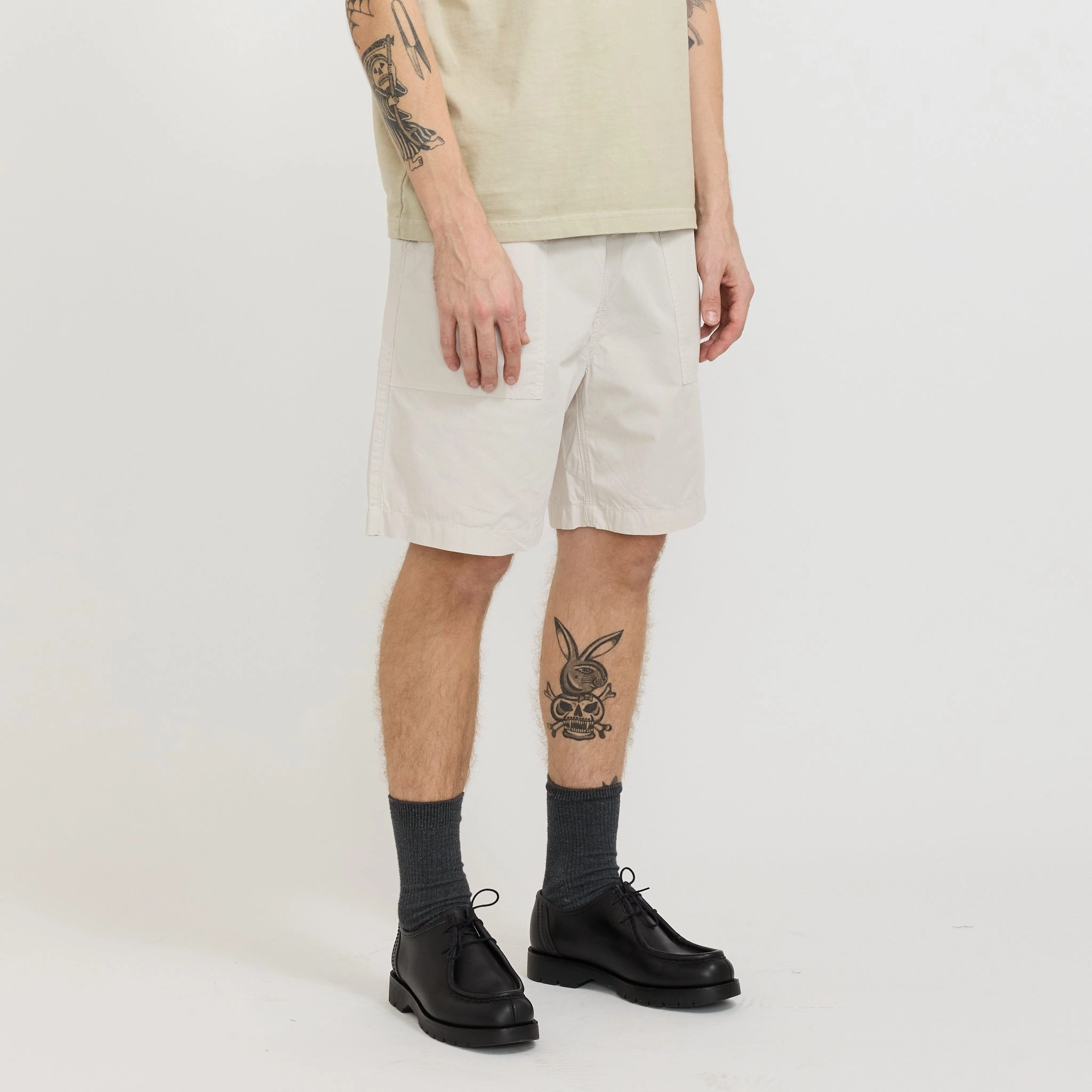 Everyday Flex Stylish Comfort Poplin Chef Shorts Salt