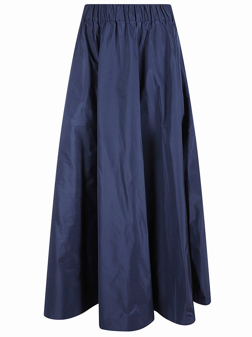 Voluminous High-Waisted Maxi Skirt With Smooth Finish Designer Label