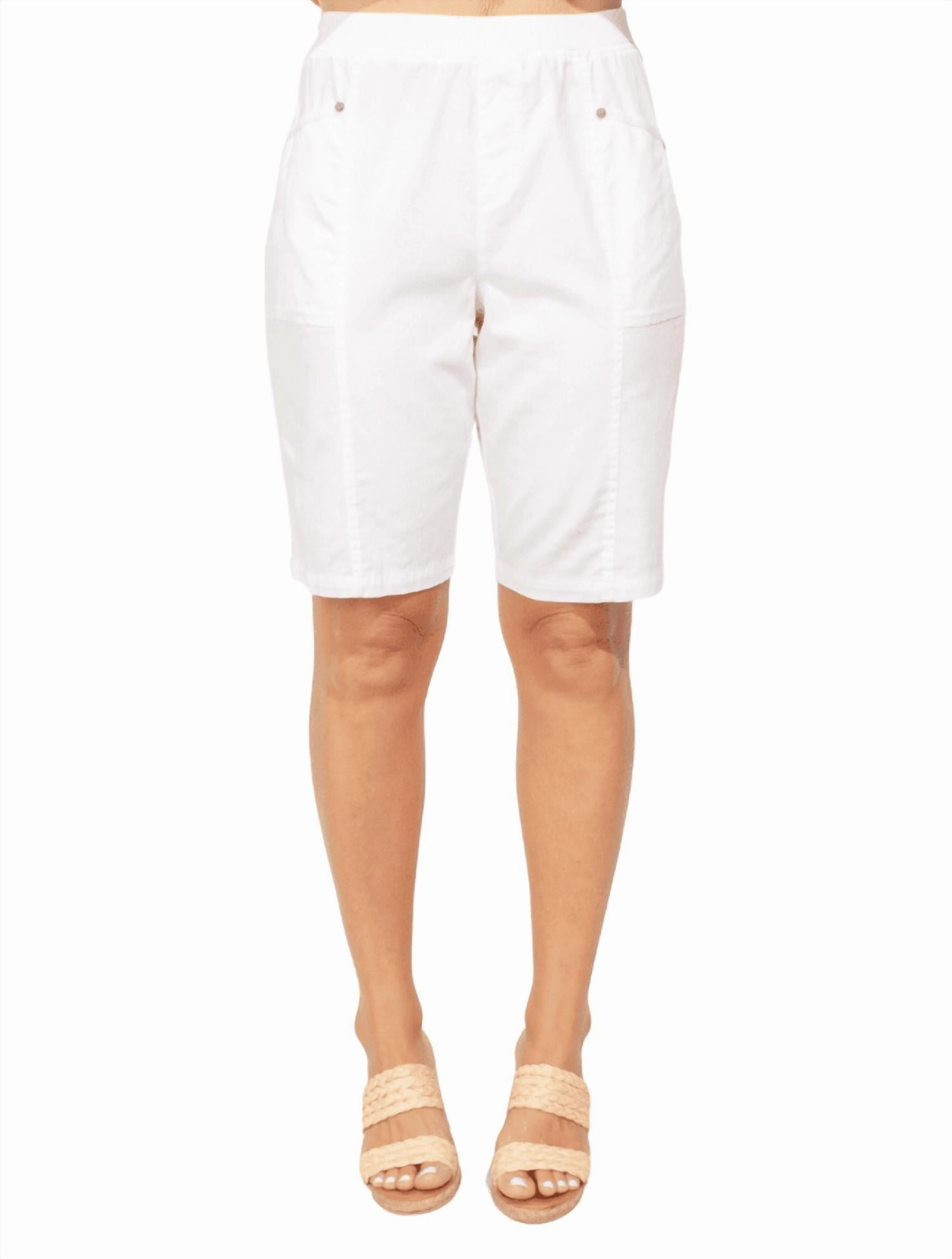 Women's Seaside Short In White overalls swim trunks