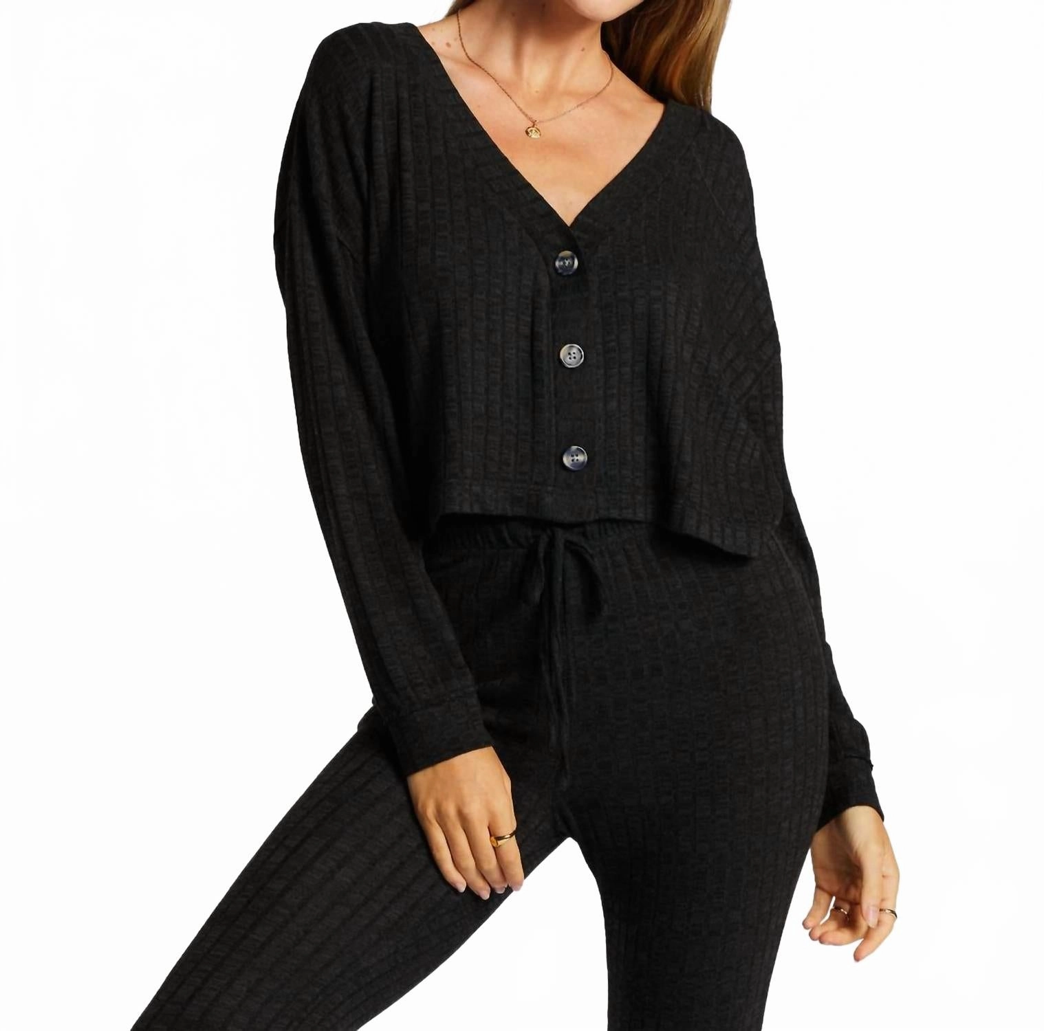 Ventilated Underarm Design Keep On Cardigan In Black