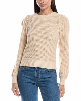 Michael Stars Francesca Puff Sleeve Wool-Blend Sweater Warm Essentials Cozy And Warm