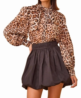 One size fits most Angelina Mini Skirt In Onyx