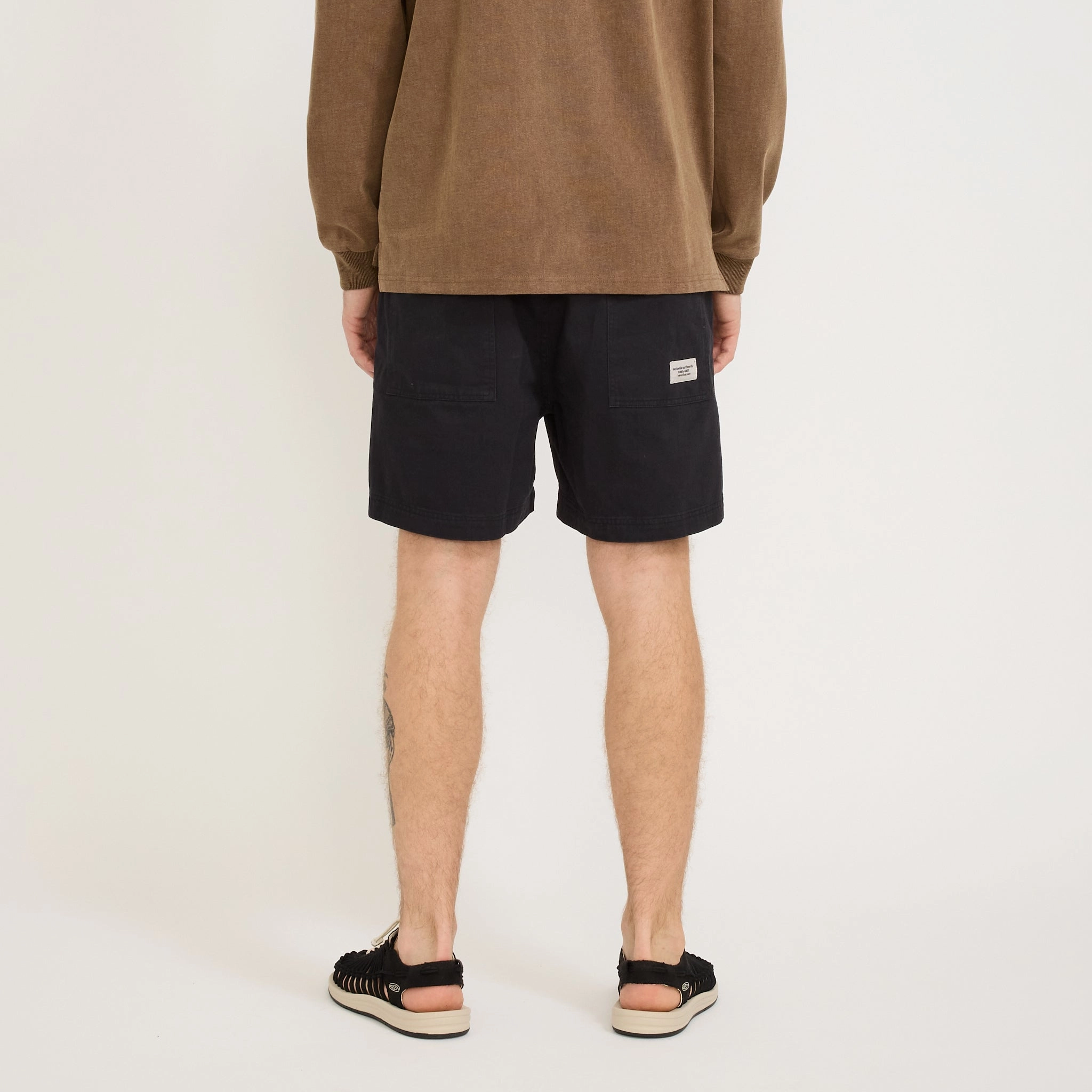 Twill Shorts Black Light Fabric