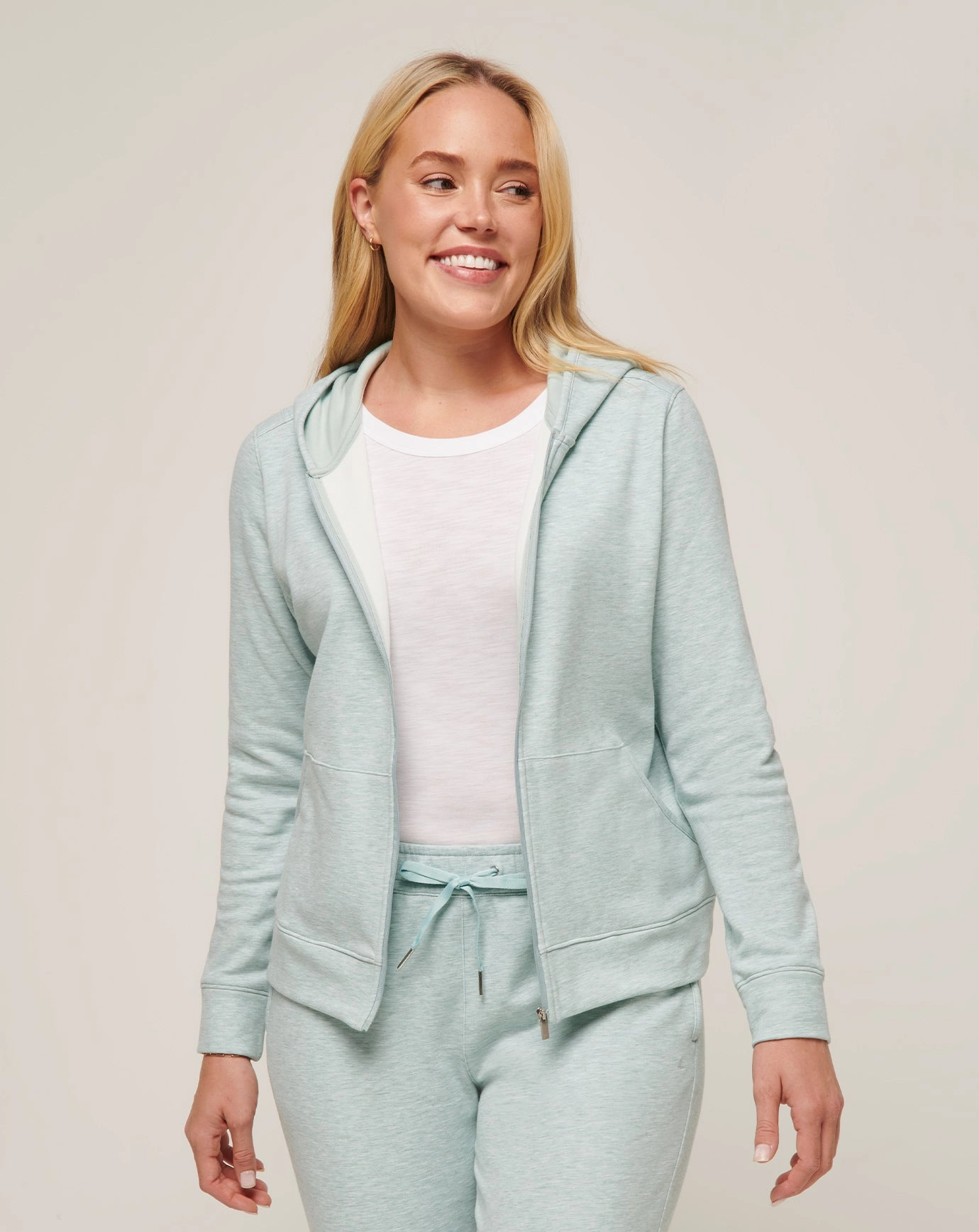 Lightweight Comfort Snuggle Layers Cloud Fleece Full Zip Hoodie