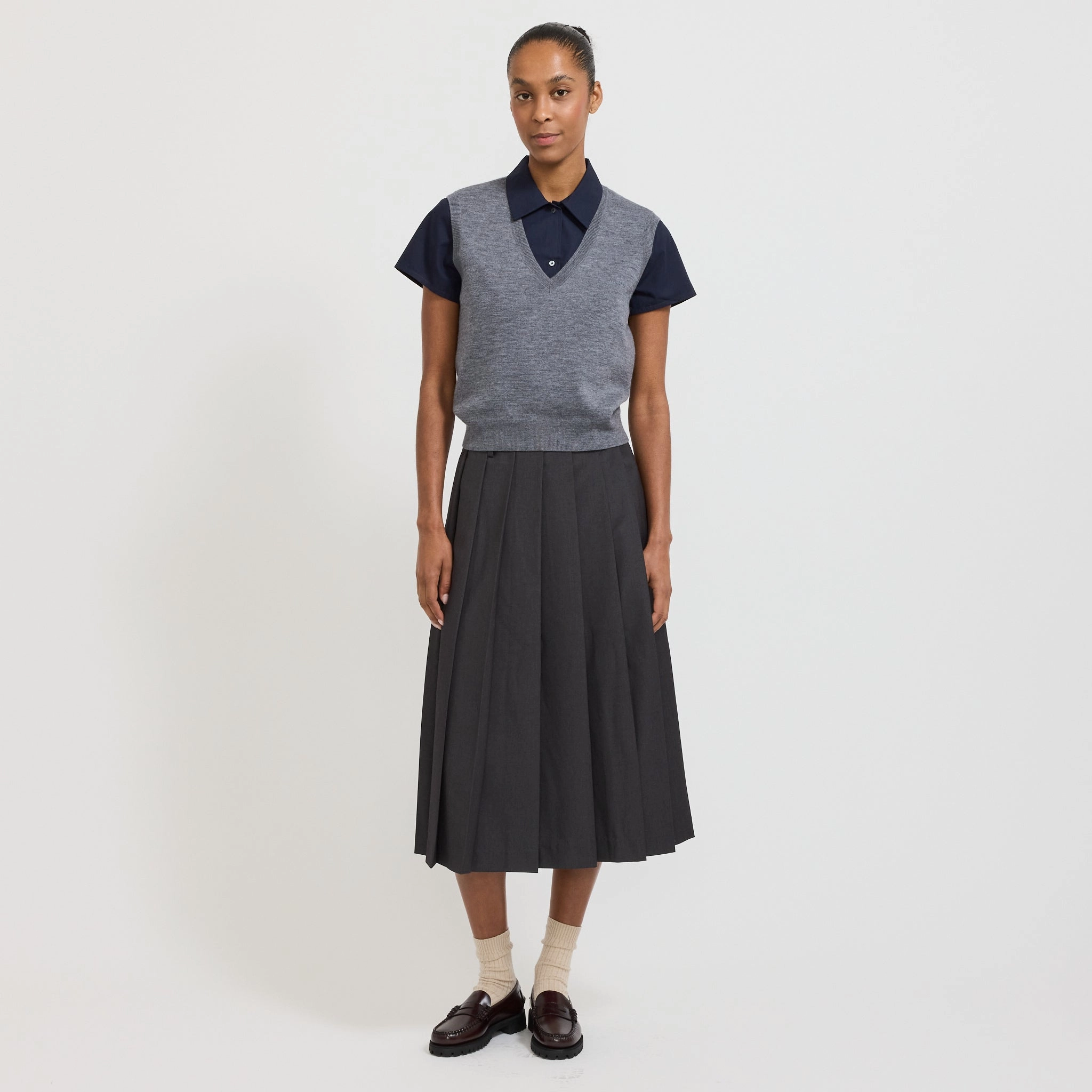 Lise Vest Heathered Grey Casual Comfort Wear