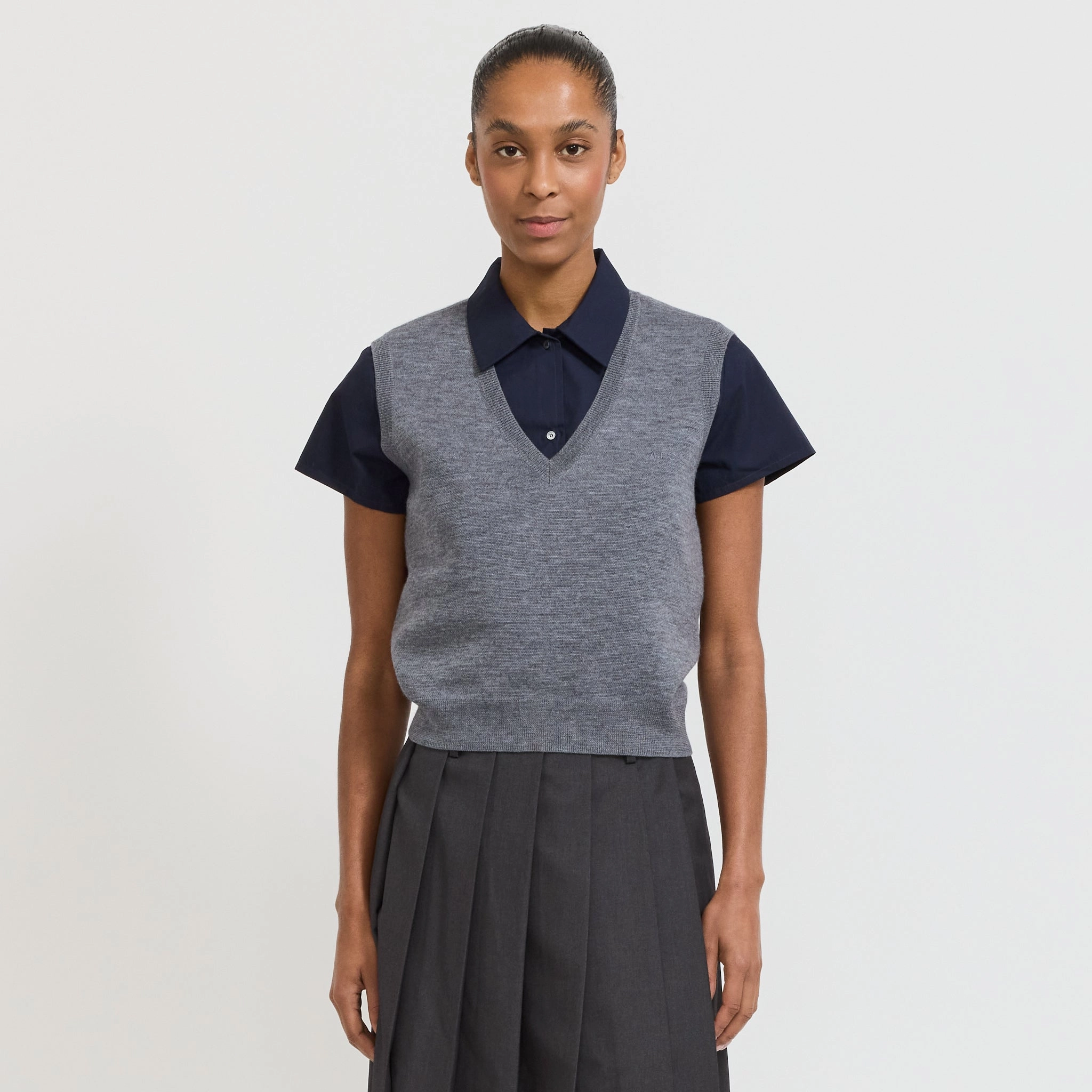 Comfy Feel Versatile Wear Lise Vest Heathered Grey