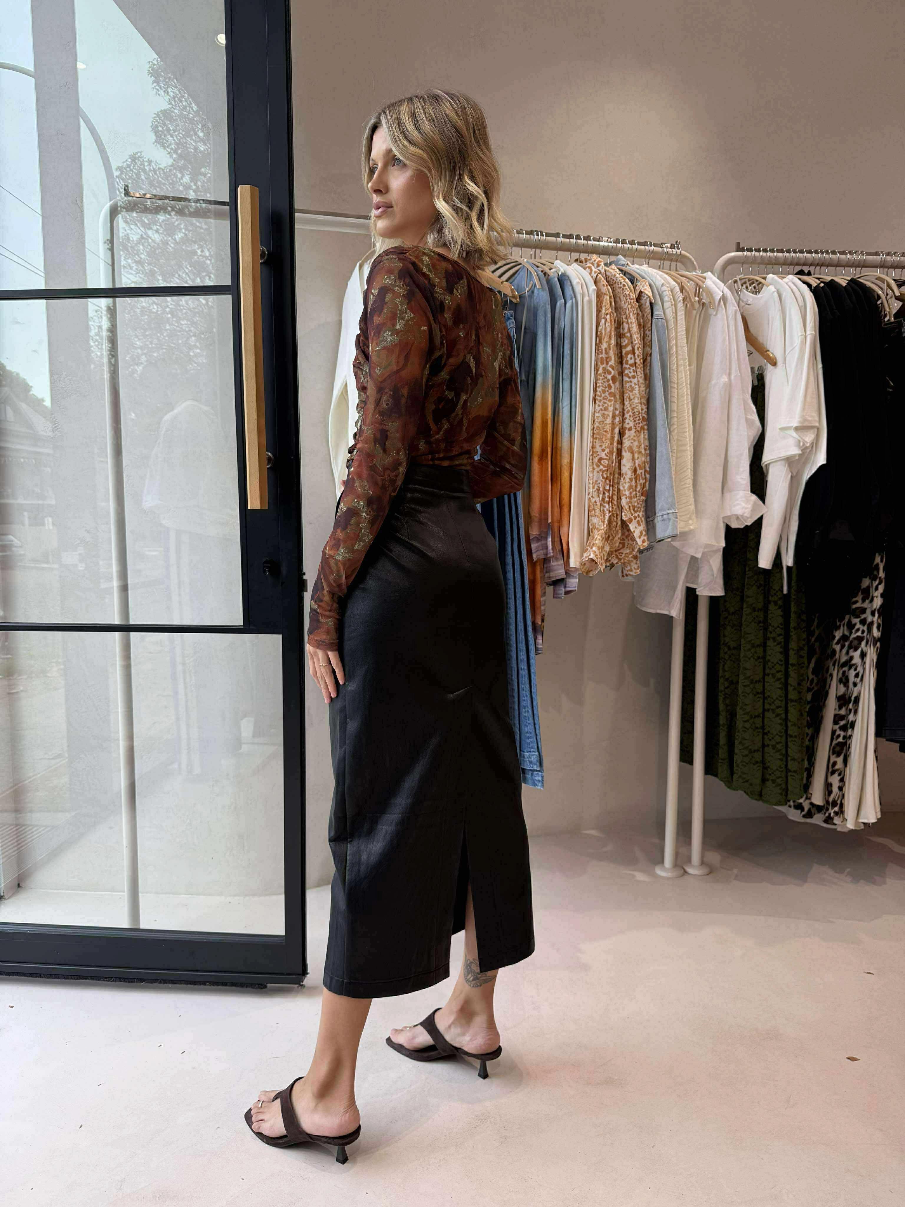 Dance Practice Hypoallergenic fabric ULTIMO PU MAXI - BLACK