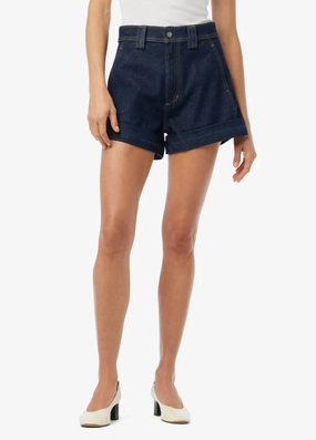 Avery Cuffed Shorts In Rinse Durable Stitching